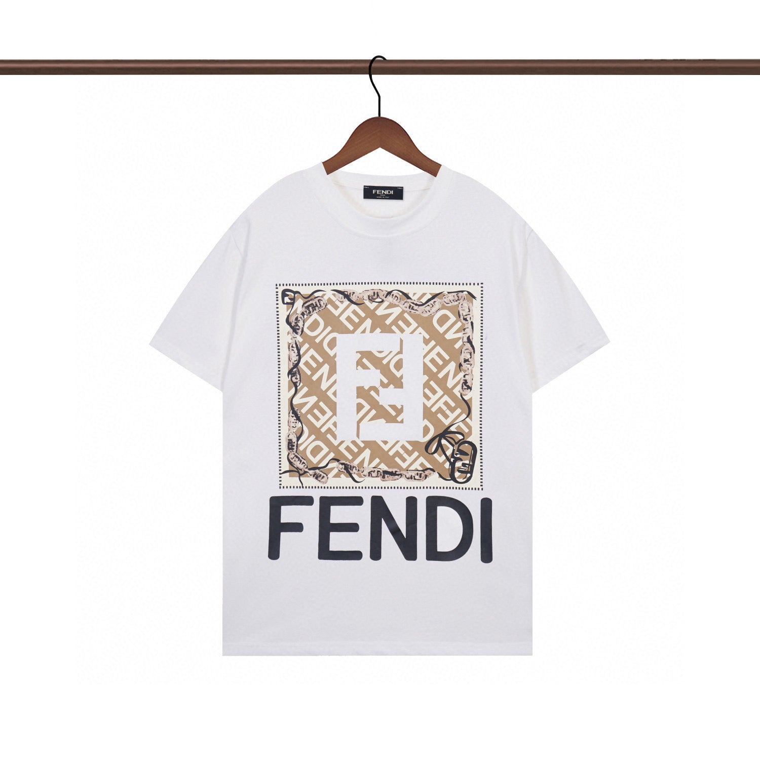 Fendi T-Shirt without Collar 'White' - Banlieue91