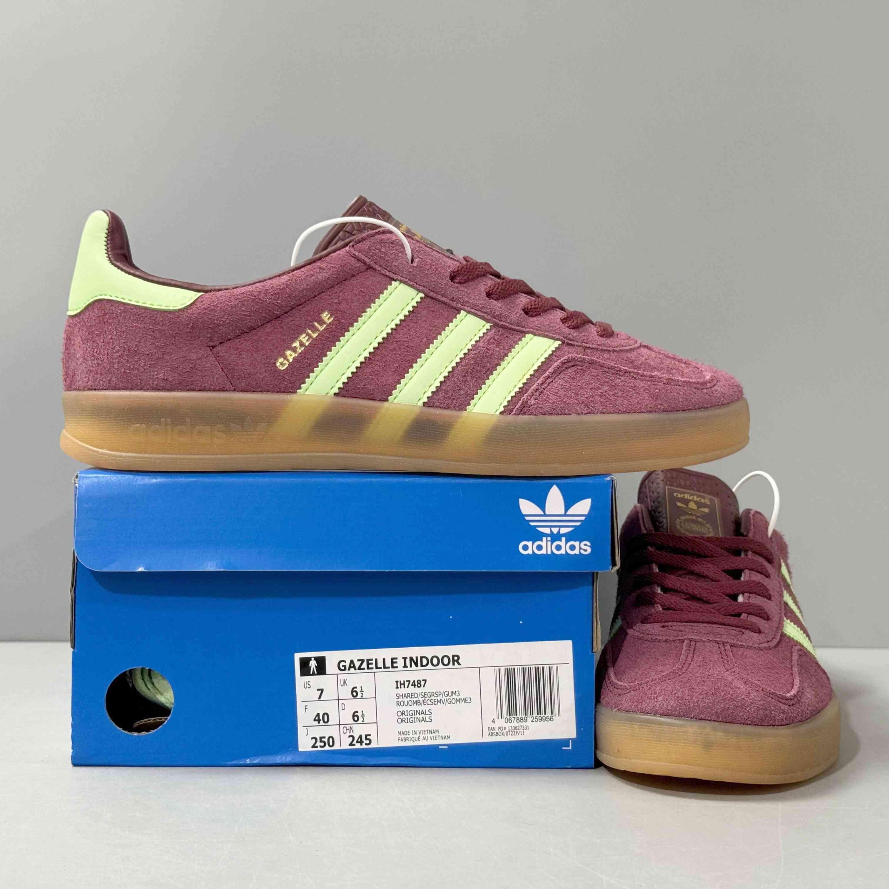 Adidas Originals Gazelle Indoor 'Shadow Red Semi Spark Green' - Banlieue91