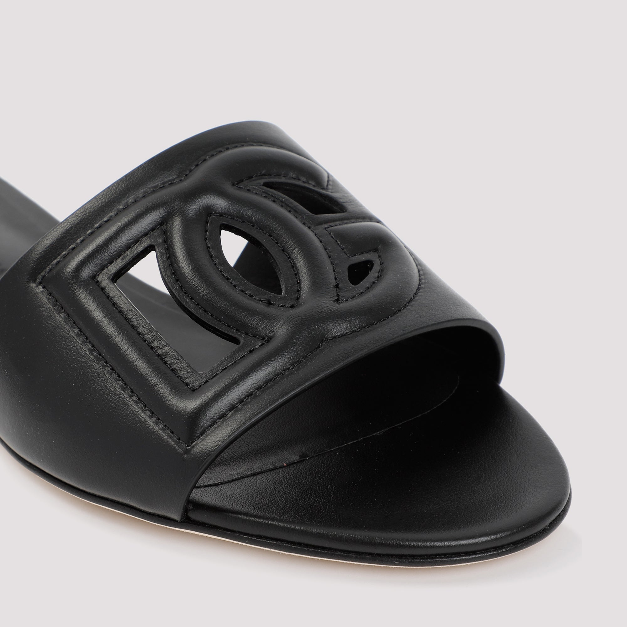 DOLCE & GABBANA Men's Leather Flat Slide Sandals - Banlieue91 -