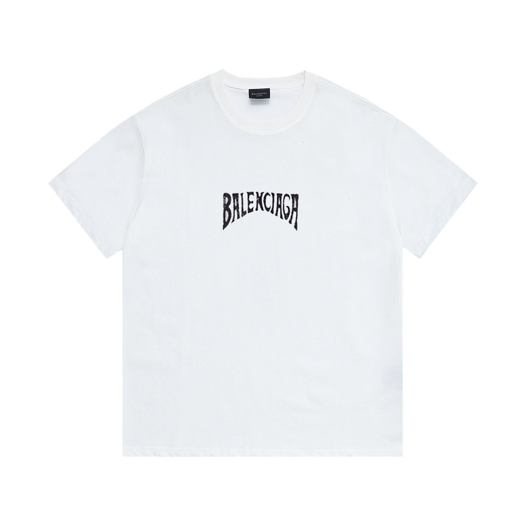 Balenciaga White T-Shirt Without Collar - Banlieue91