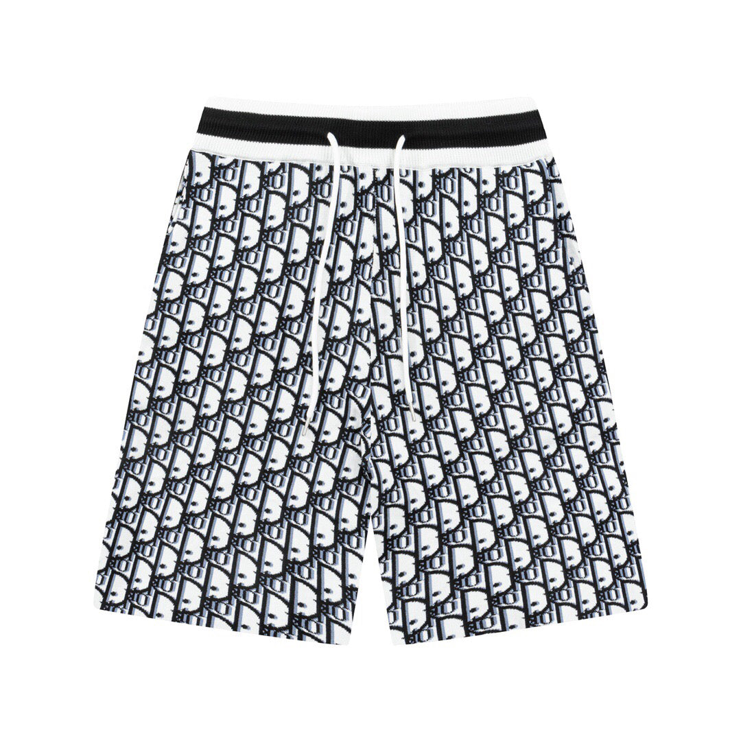 Dior Knit Basketball Shorts 'Black/White'