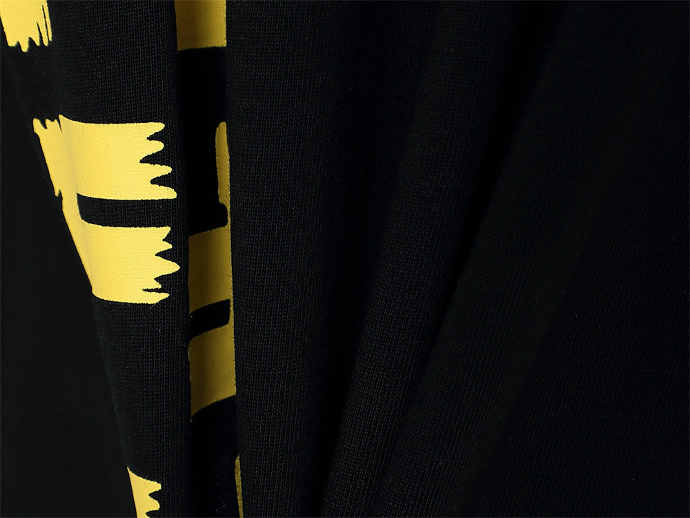 Fendi T-Shirt without Collar 'Black-Yellow' - Banlieue91