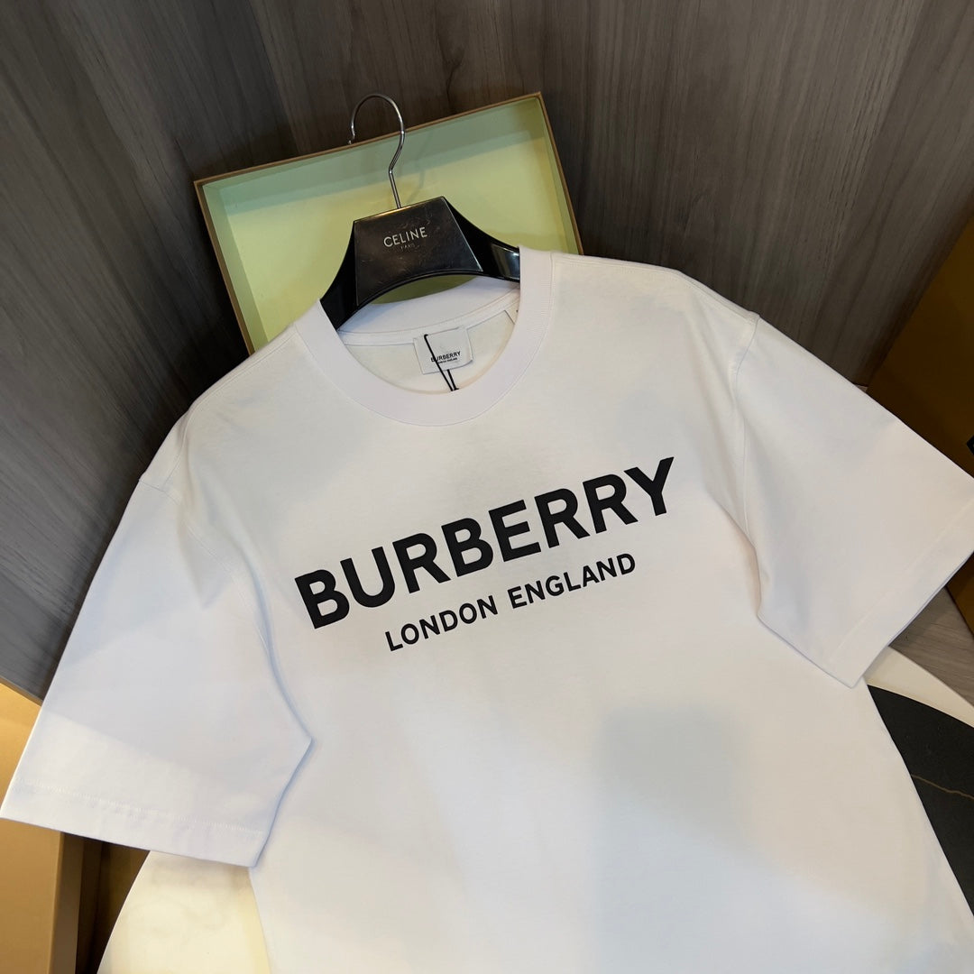 Burberry T-Shirt Without Collar 'White & Black' - Banlieue91