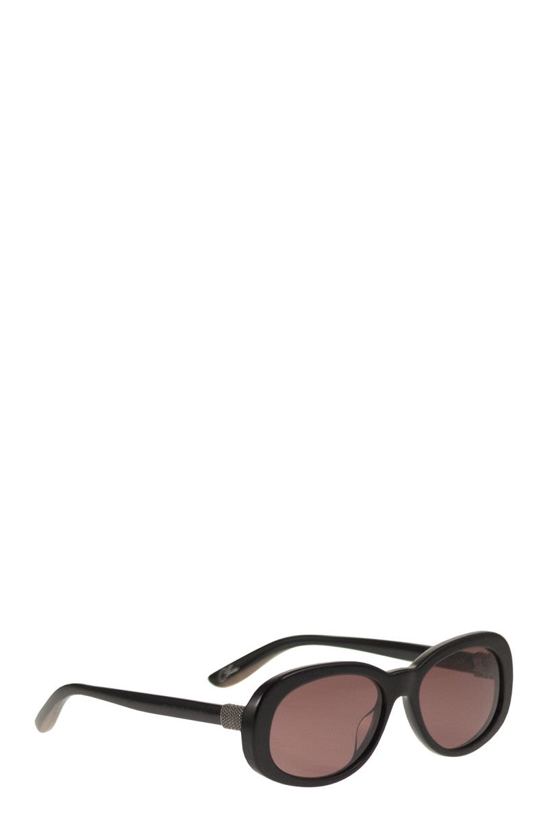 BRUNELLO CUCINELLI Geometric Acetate Sunglasses with Polarised Lenses - 51 mm - Banlieue91 -