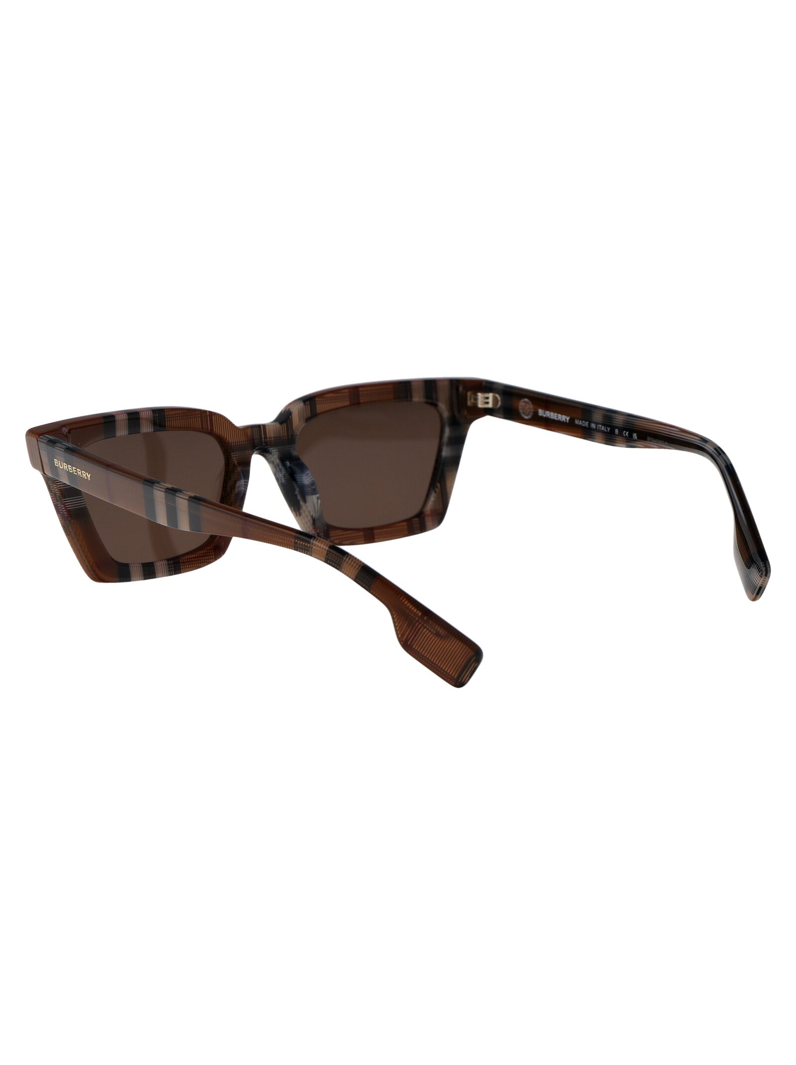 BURBERRY Check Brown Acetate Sunglasses for Women - Banlieue91 -
