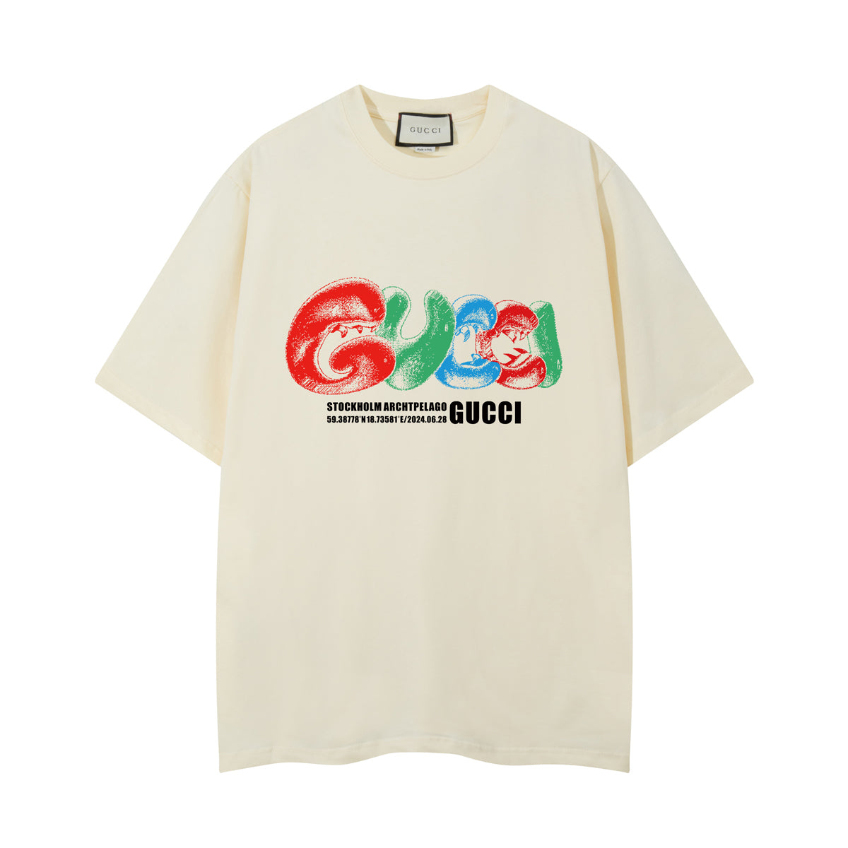 Gucci T-Shirt Without Collar 'Beige' - Banlieue91