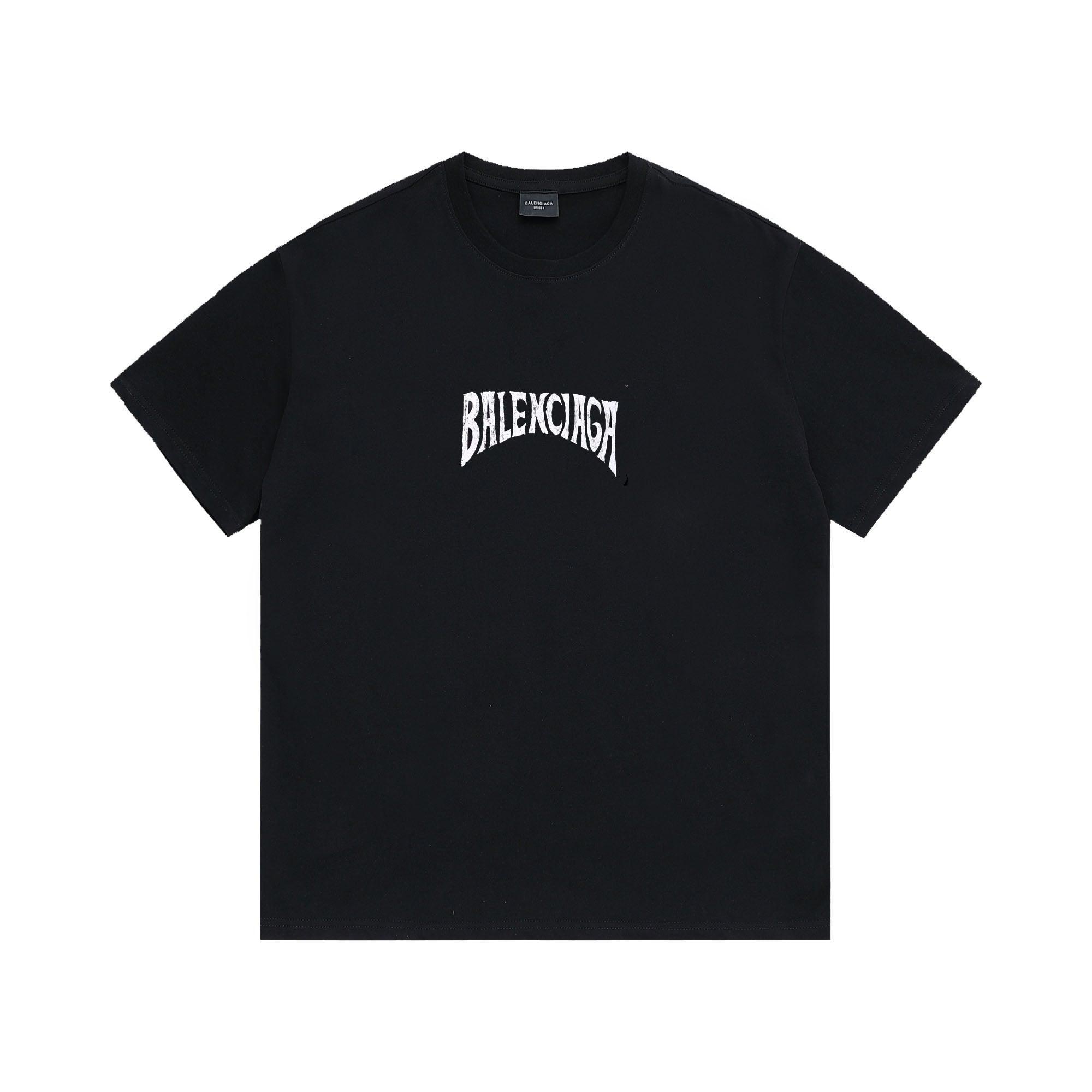 Balenciaga Black T-Shirt Without Collar - Banlieue91