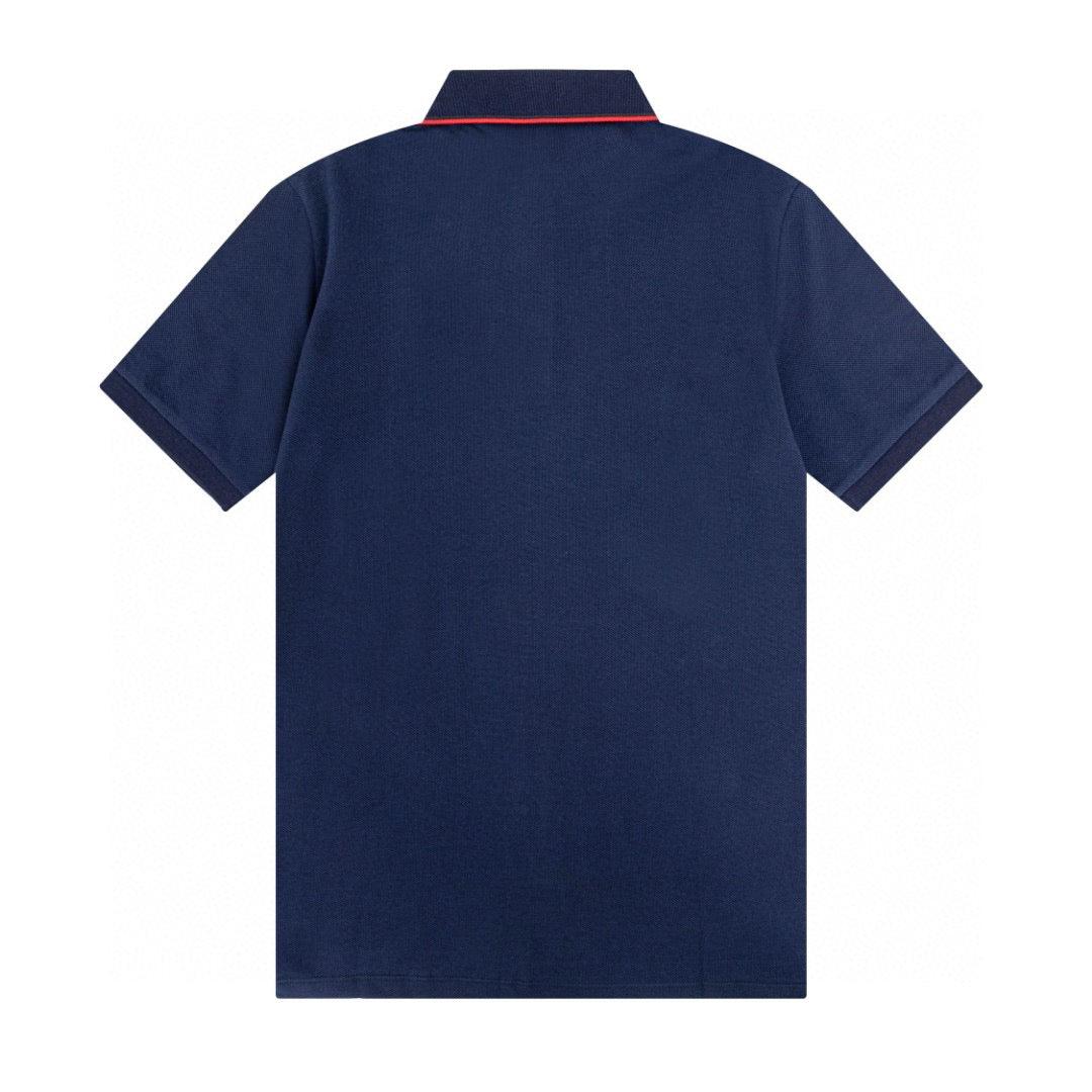 Burberry Blue T-Shirt With Collar