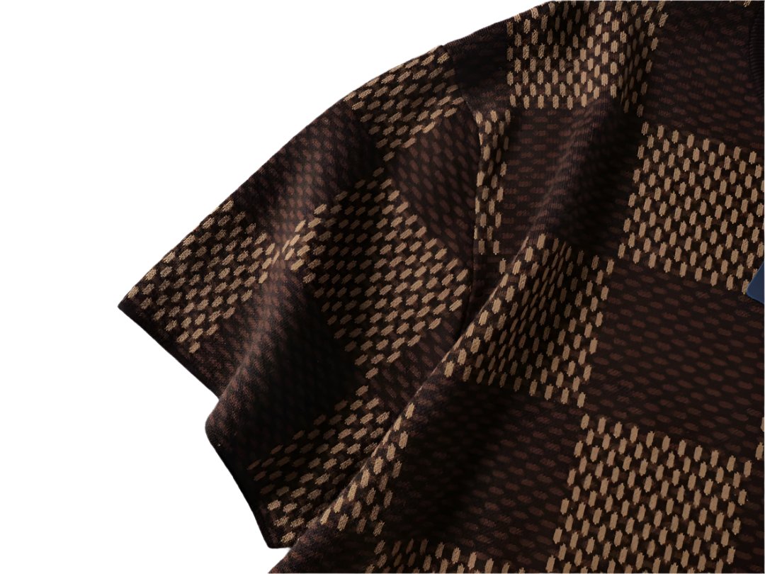 Louis Vuitton Damier T-Shirt Without Collar 'Brown' - Banlieue91