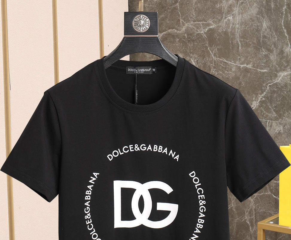 Dolce &amp; Gabbana T-Shirt Without Collar 'Black & White' - Banlieue91