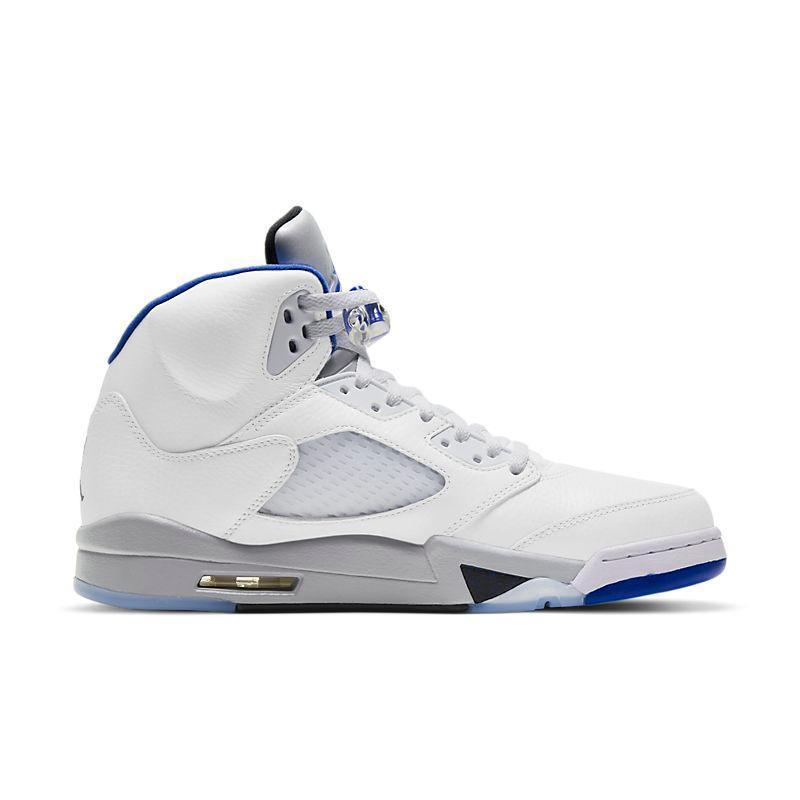 Air Jordan Retro 5 Stealth 2.0 White Hyper Royal Grey - Banlieue91