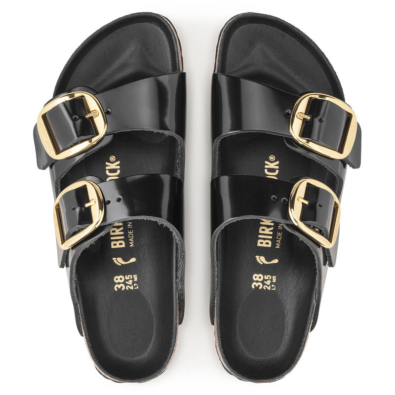 Birkenstock Womens Arizona Big Buckle High Shine Leather Sandal - Banlieue91 -