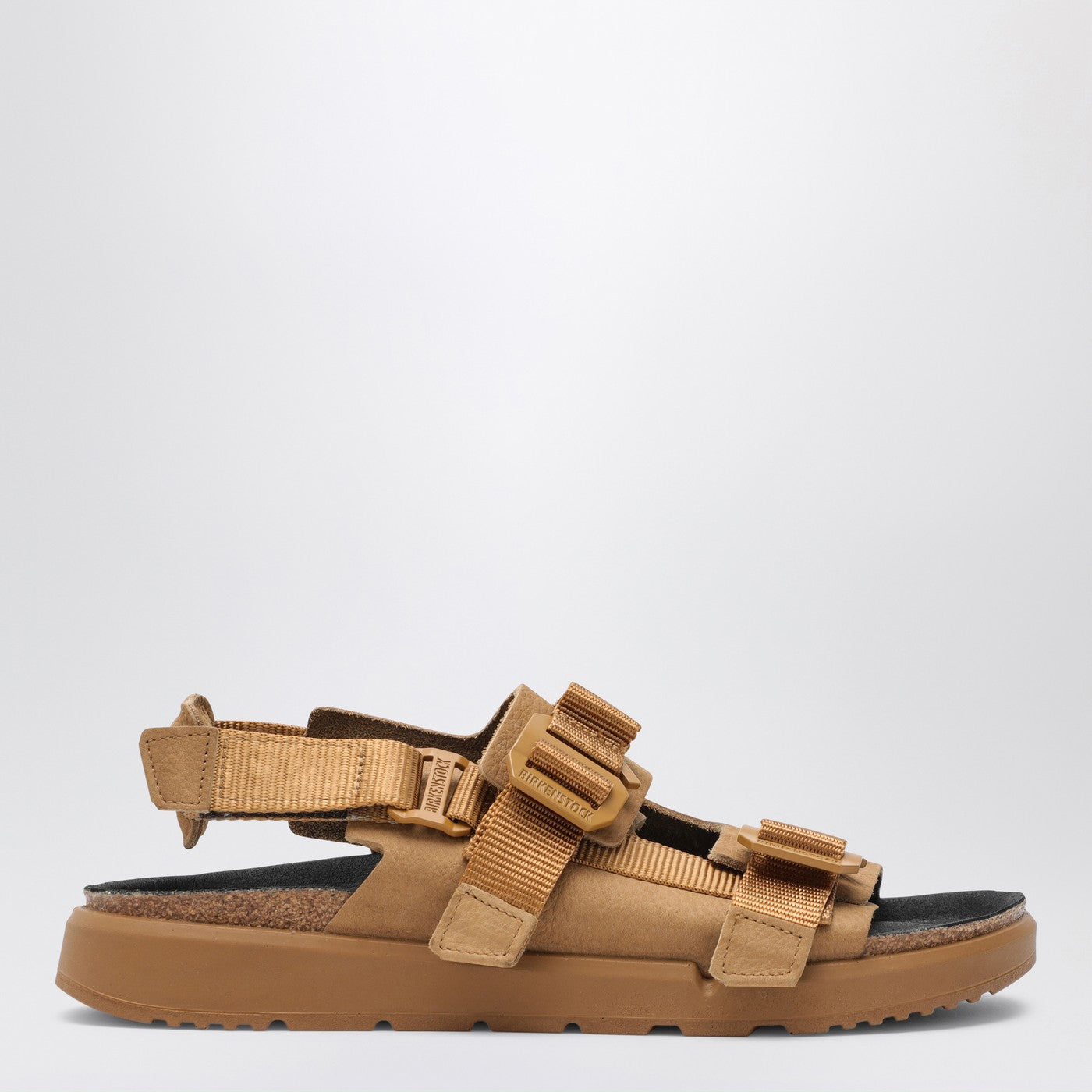 Birkenstock Cork Brown Shinjuku Sandal In Natural Leather And Tissue - Banlieue91 -