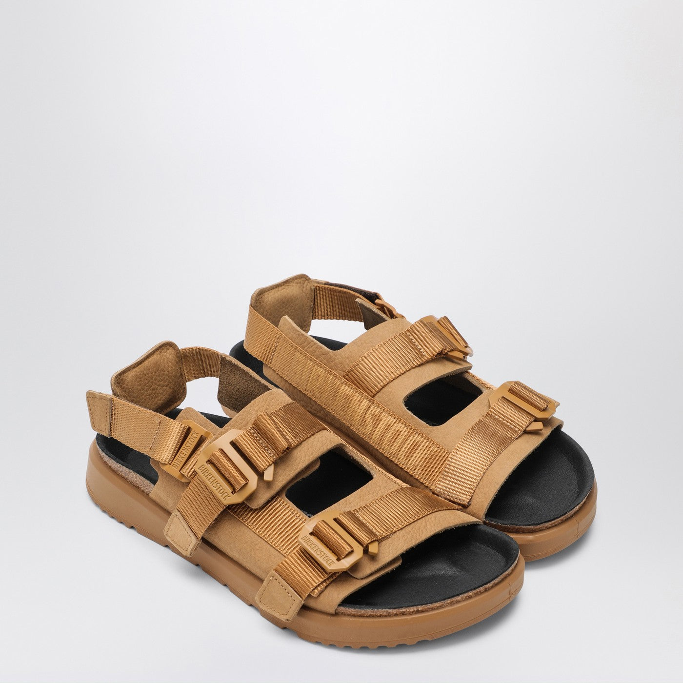 Birkenstock Cork Brown Shinjuku Sandal In Natural Leather And Tissue - Banlieue91 -