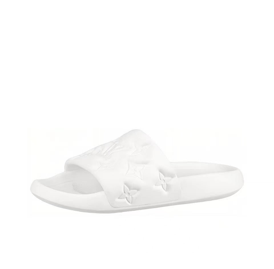 LOUIS VUITTON Waterfront Slide Slippers Men's White