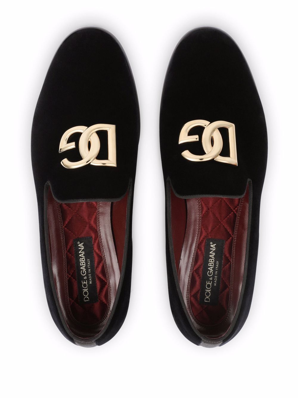 Dolce & Gabbana Logo Velvet Loafers - Banlieue91 -
