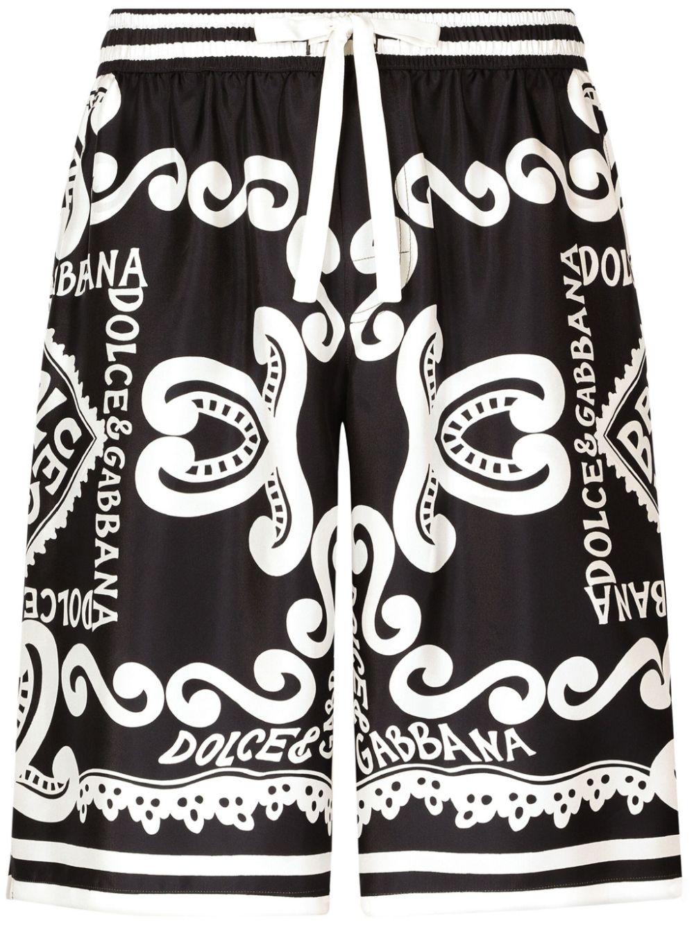 Dolce & Gabbana Marina Print Silk Shorts - Banlieue91 -