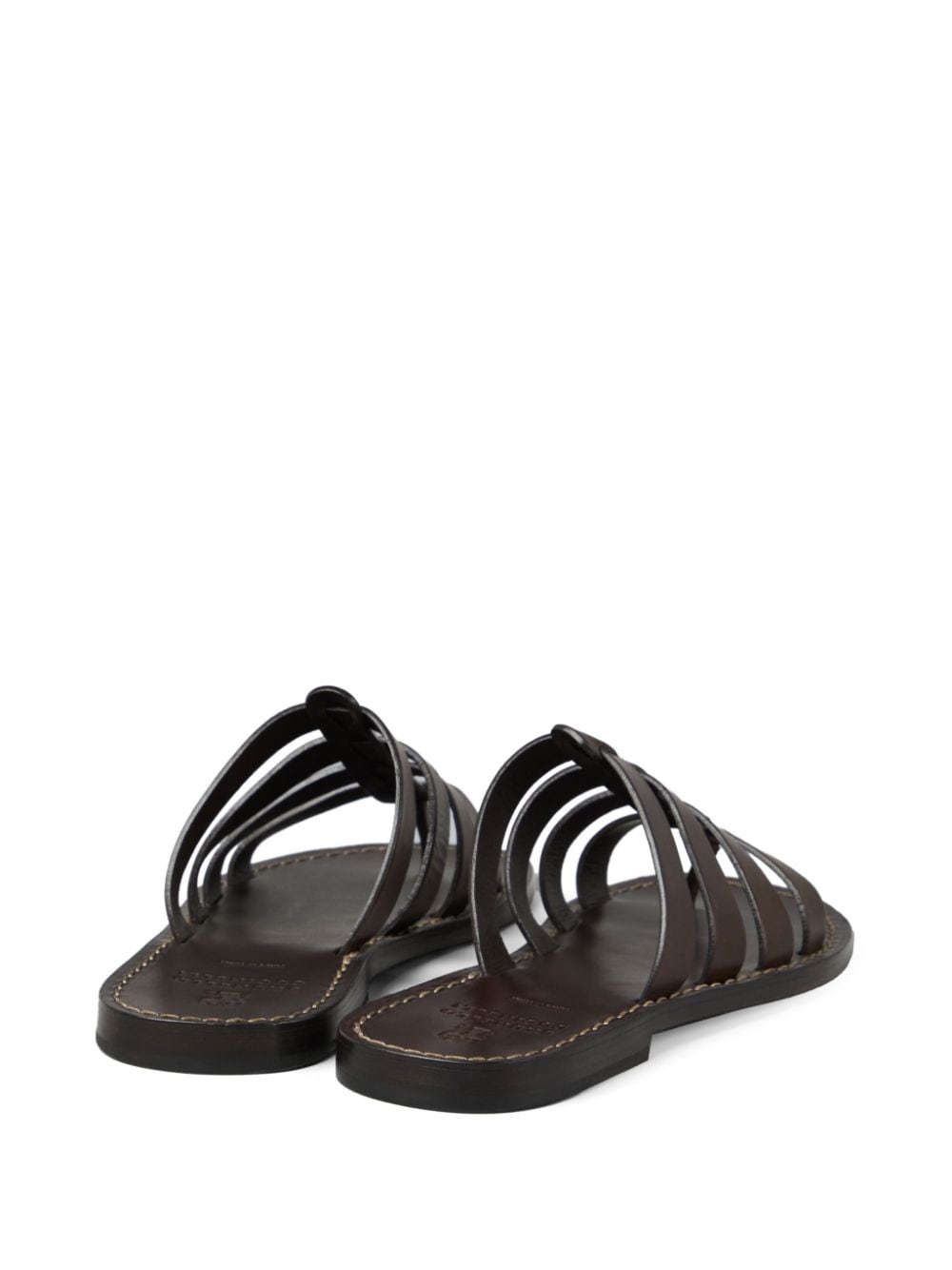 Brunello Cucinelli Leather Flat Sandals - Banlieue91 -