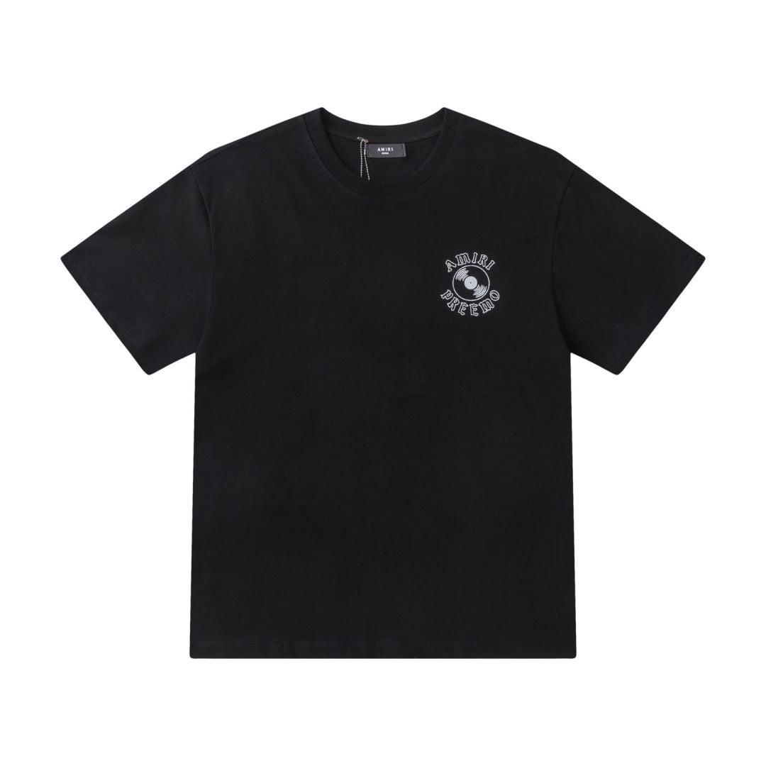 Amiri Black T-Shirt Without Collar - Banlieue91