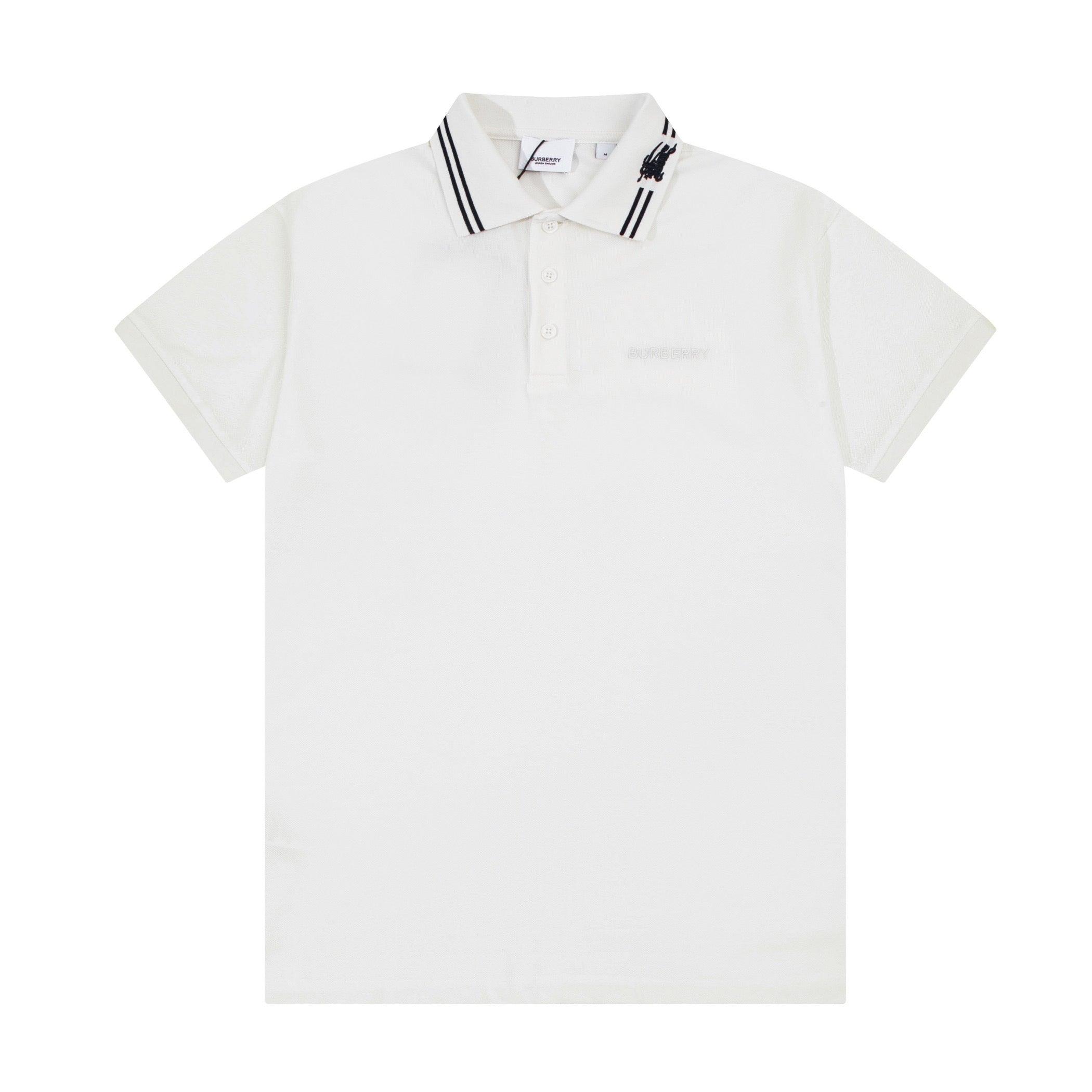 Burberry White T-Shirt With Collar - Banlieue91