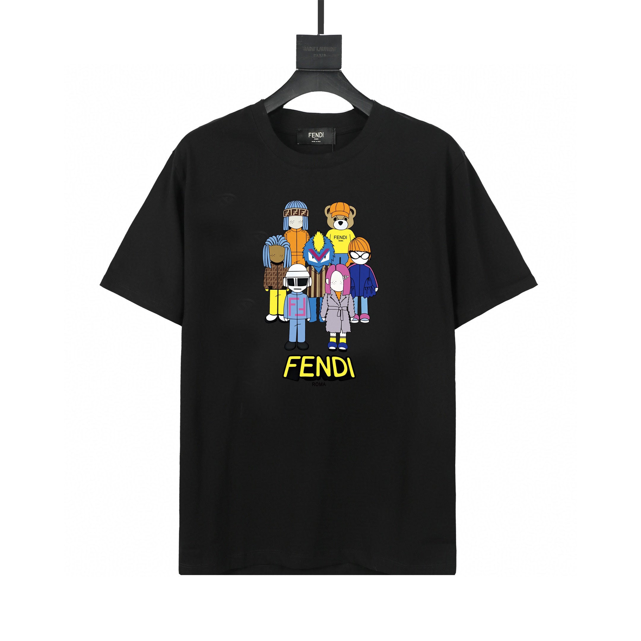 Fendi T-Shirt without Collar 'Black' - Banlieue91