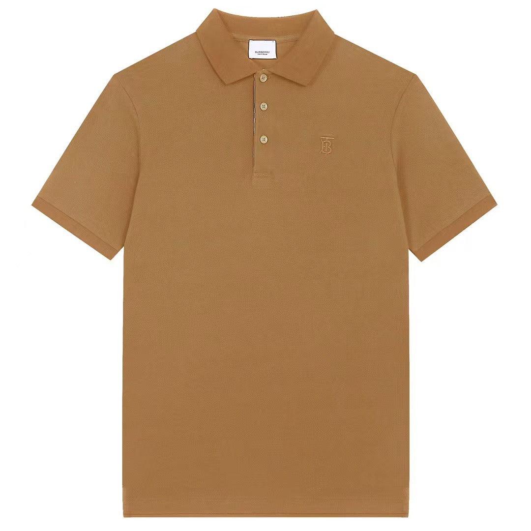 Burberry Brown T-Shirt With Collar