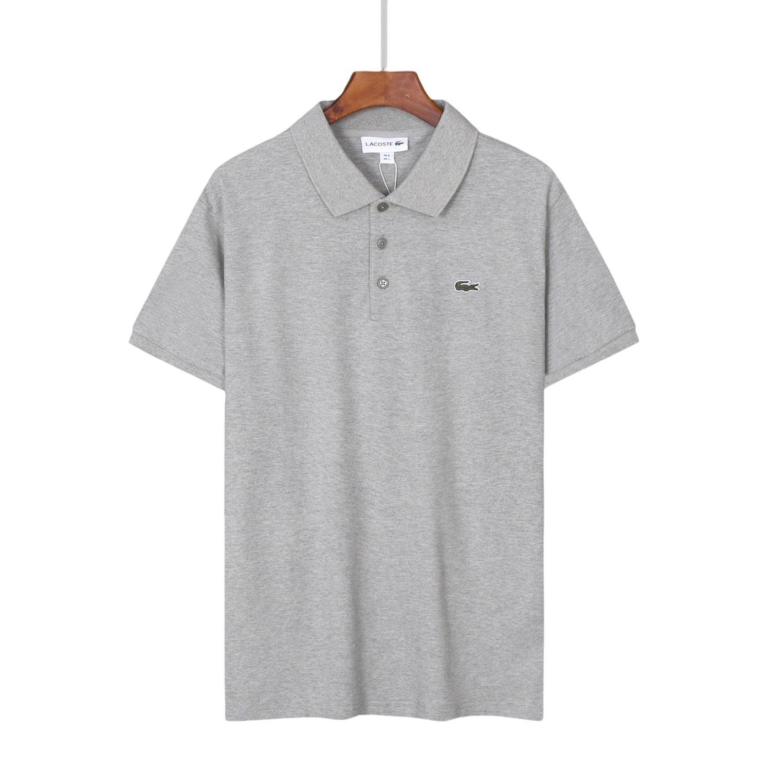 Lacoste Grey T-Shirt with Collar - Banlieue91