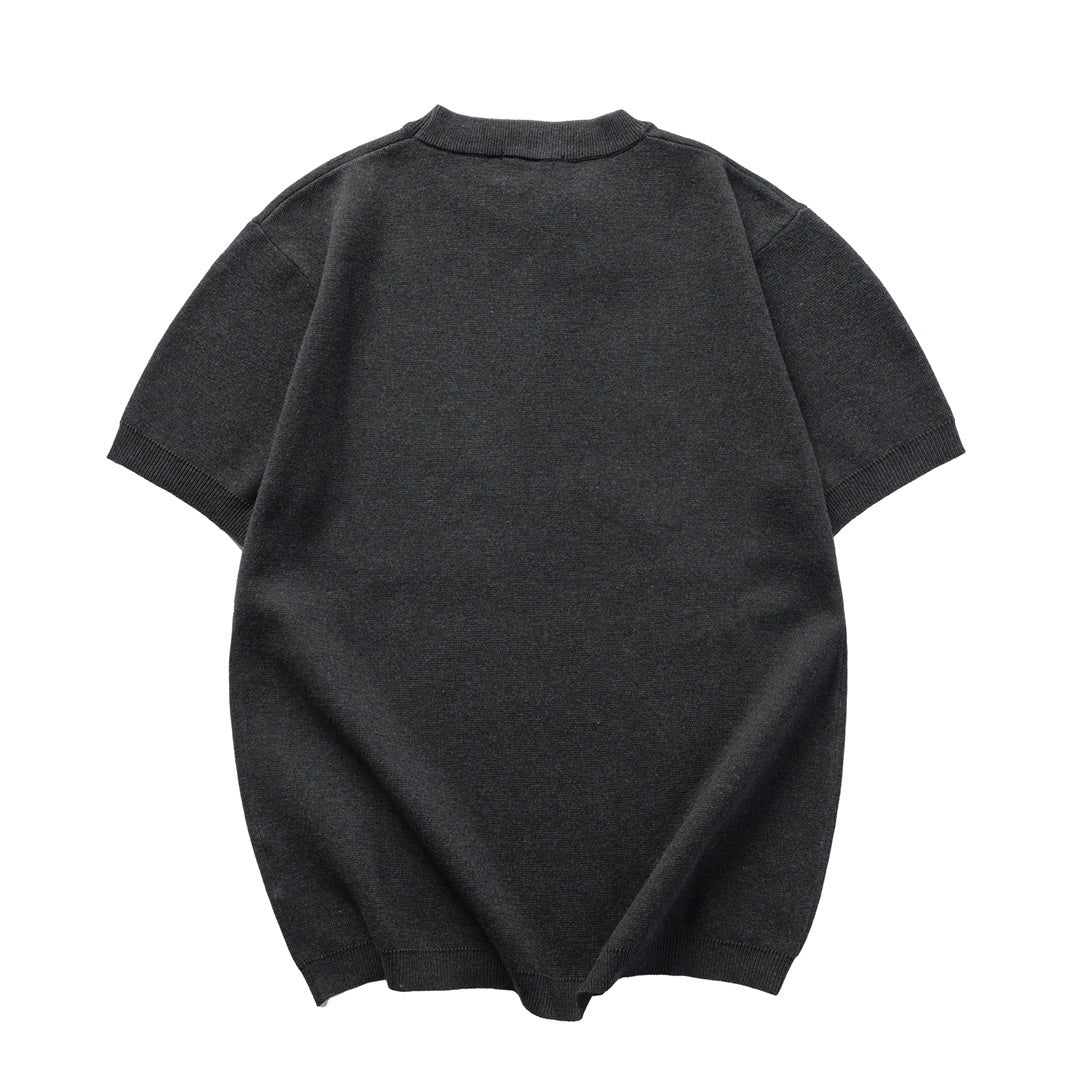 Close-up of the fabric of the Gucci T-Shirt Without Collar 'Black', highlighting its premium cotton material and soft texture.