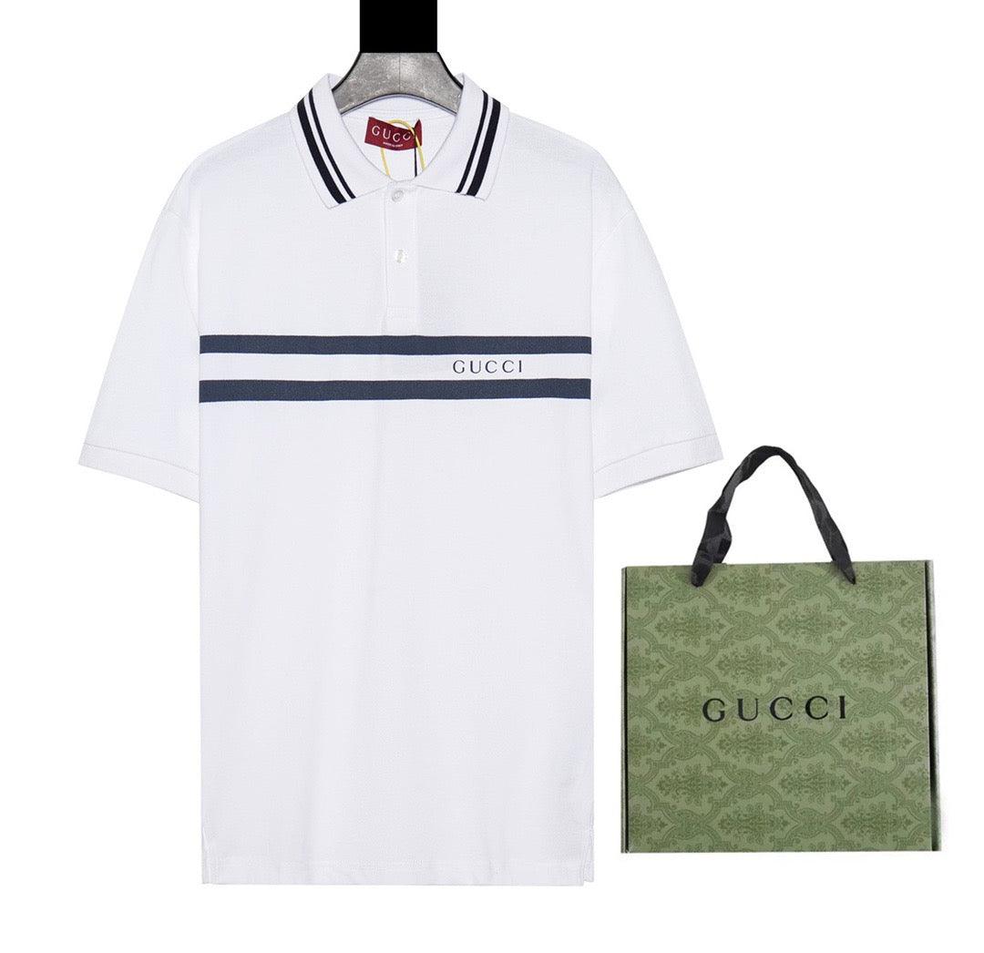 Gucci White T-shirt with a collar - Banlieue91