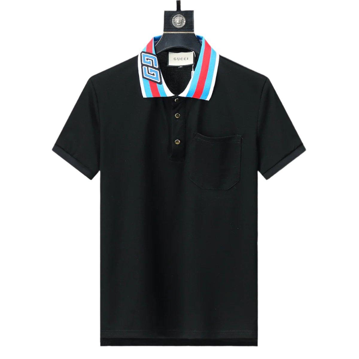 Gucci Black T-shirt with a collar - Banlieue91