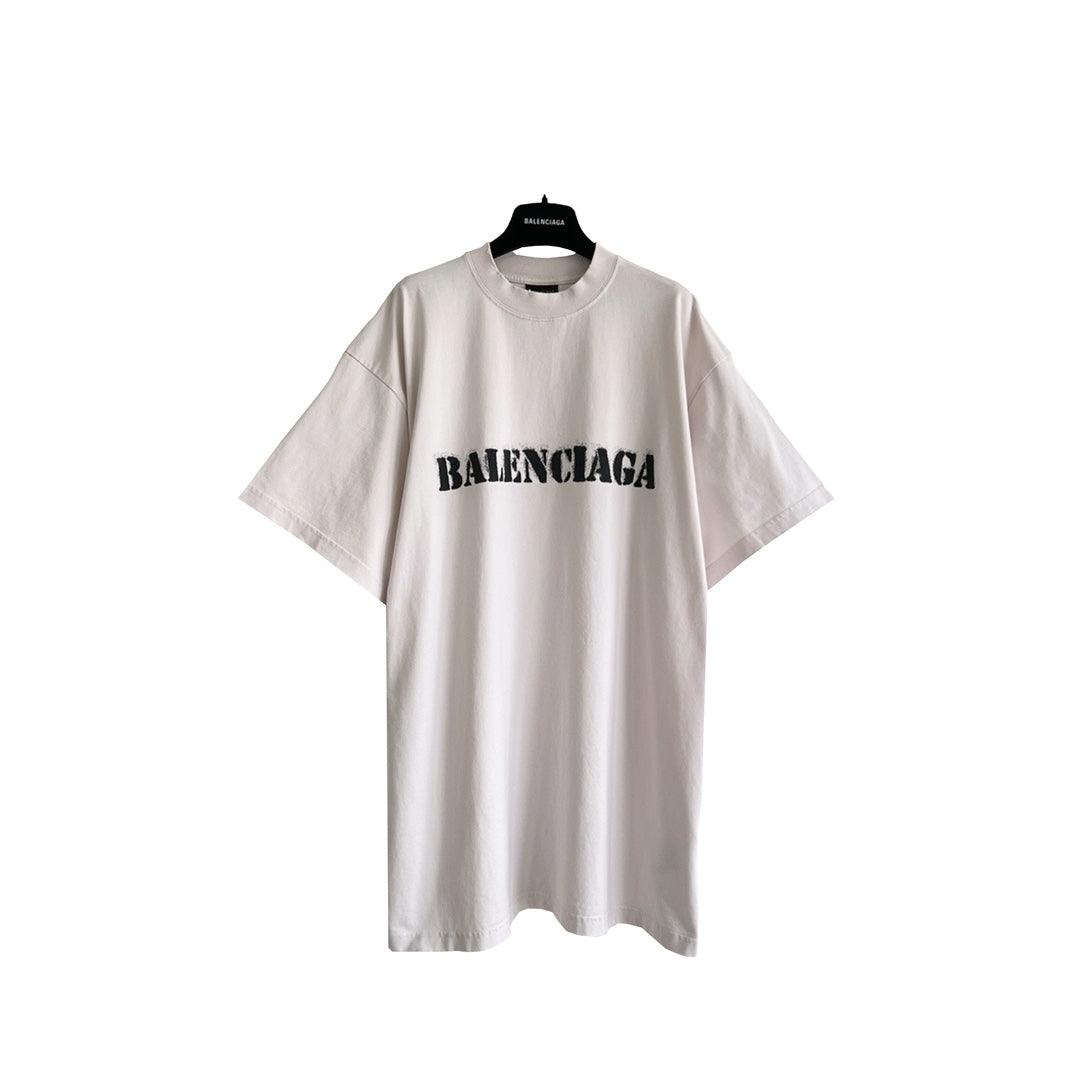 Balenciaga Cream T-Shirt Without Collar - Banlieue91