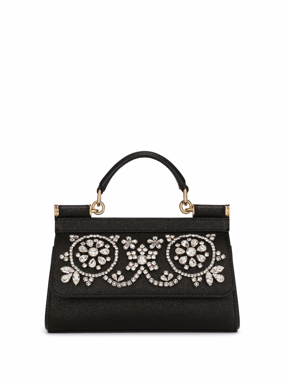 Dolce & Gabbana small Sicily rhinestone-embellished top-handle bag - Banlieue91