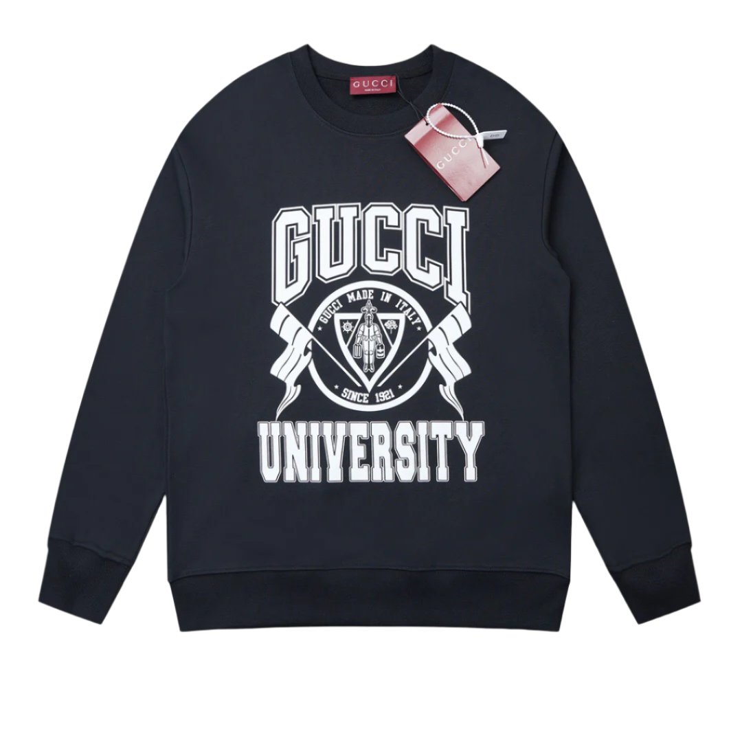 GUCCI BLACK COTTON SWEATSHIRT - Banlieue91