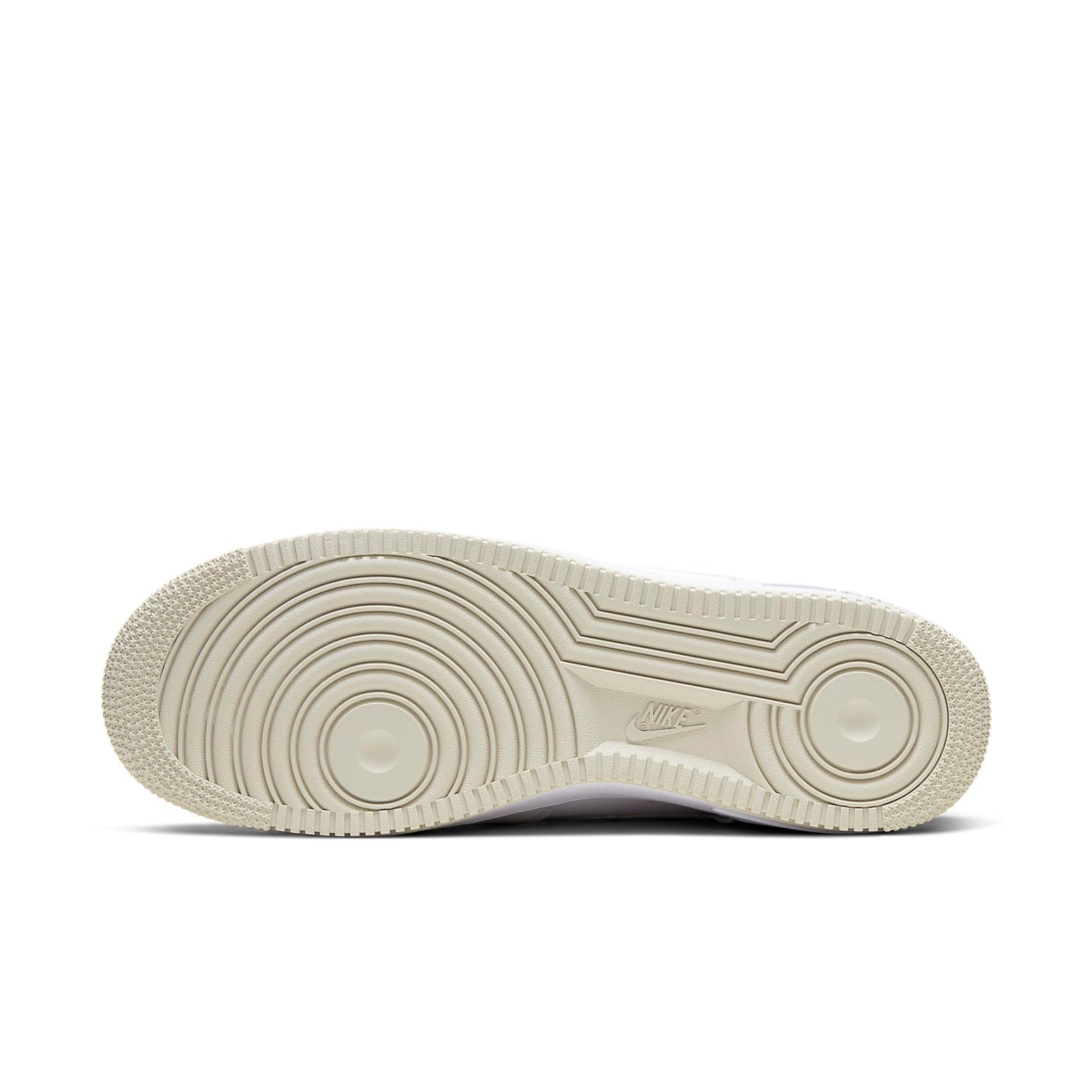 Nike Air Force 1 Low 'White Light Bone' stylish sneaker featuring a smooth white leather upper, iconic perforations, and a white foam midsole for comfort.