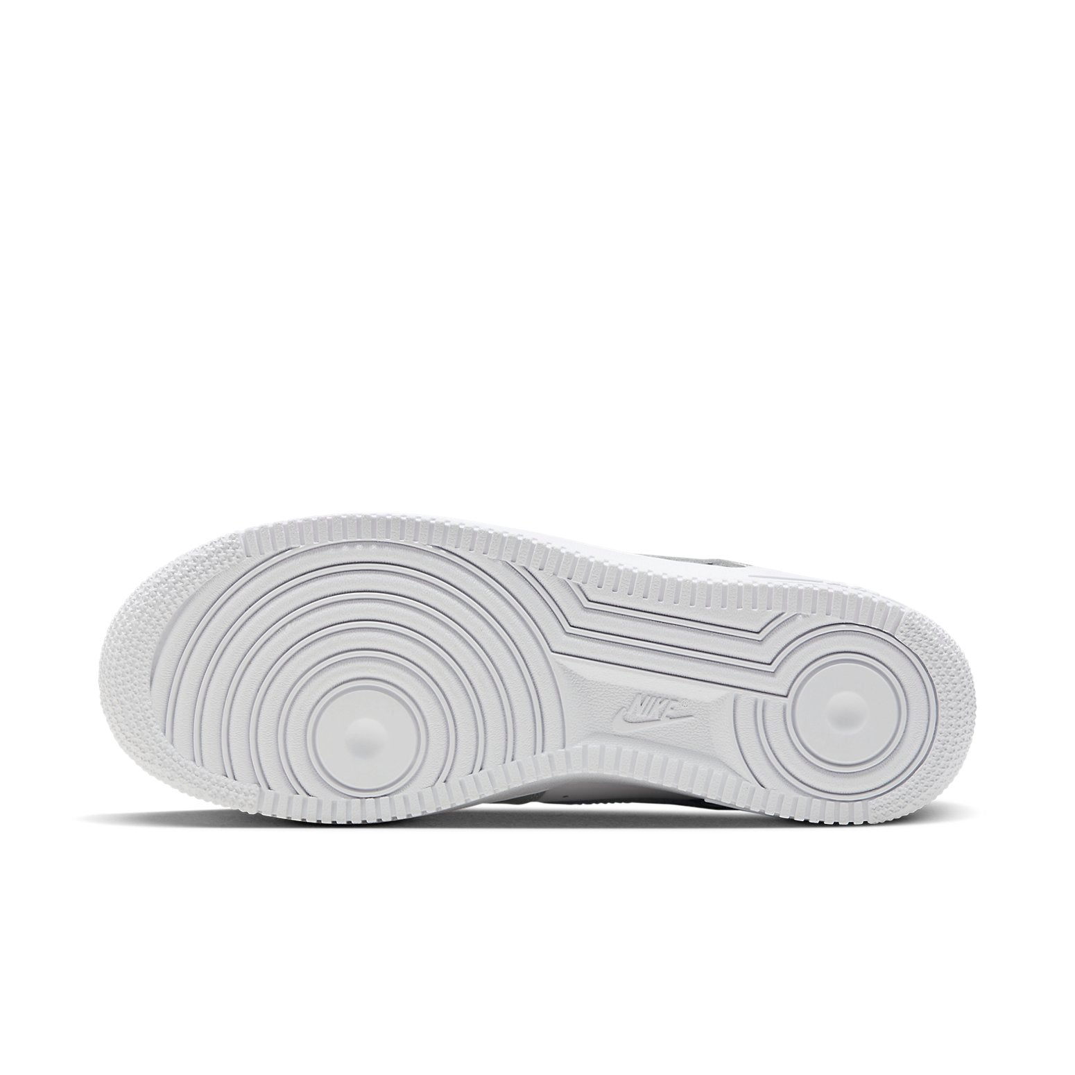 Air Force 1 07 'Light Smoke Grey White' sneaker top-down view highlighting the premium materials and comfortable fit.