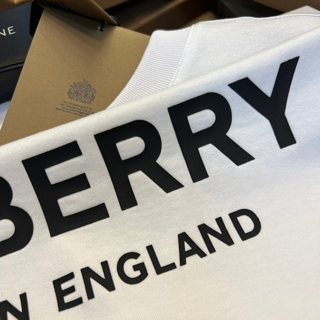 Burberry T-Shirt Without Collar 'White & Black' - Banlieue91