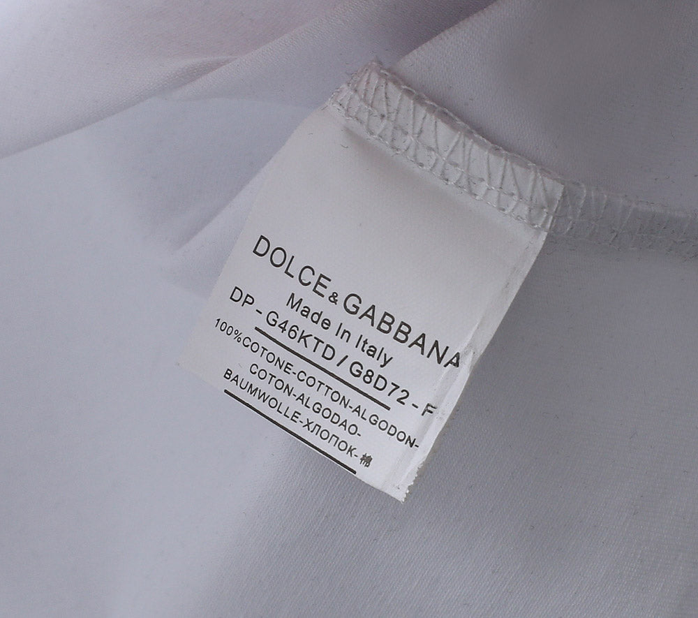 Dolce & Gabbana T-Shirt Without Collar 'White & Black' - Banlieue91