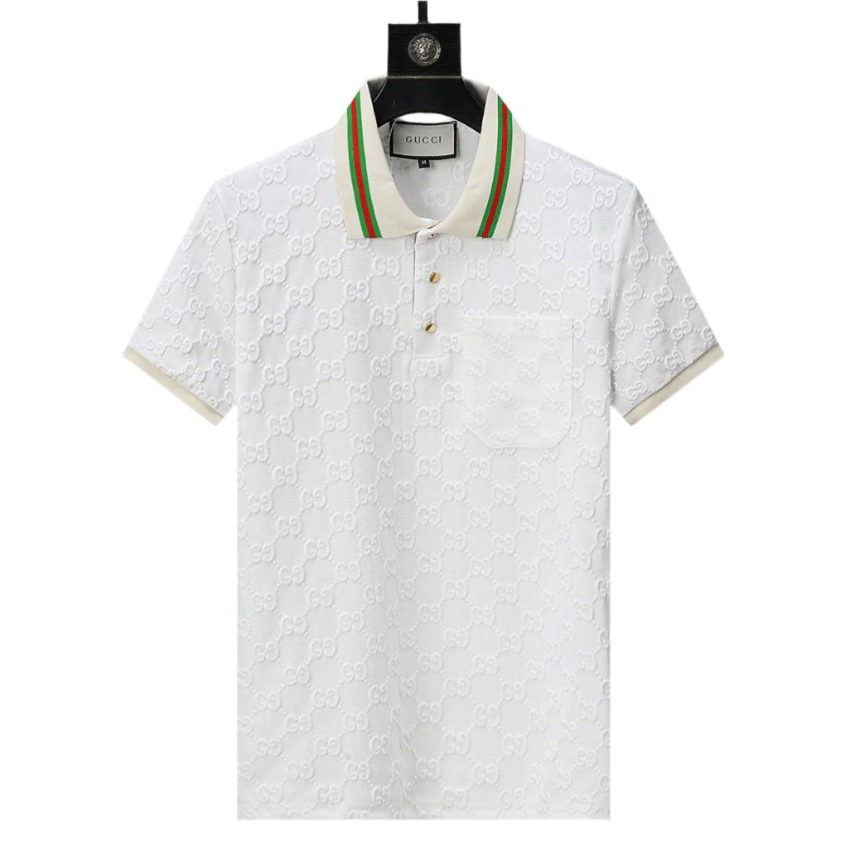 Gucci White T-shirt with a collar - Banlieue91