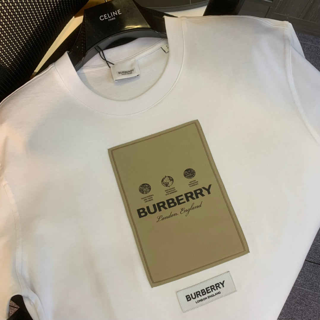 Burberry White T-Shirt Without Collar - Banlieue91