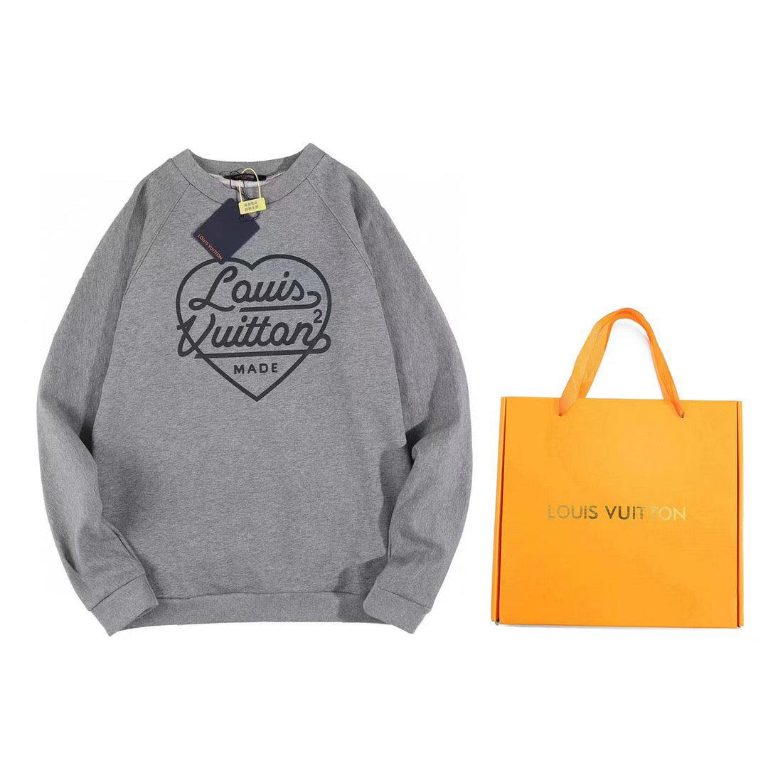 Louis Vuitton x Nigo Printed Heart Sweatshirt Light Grey - Banlieue91