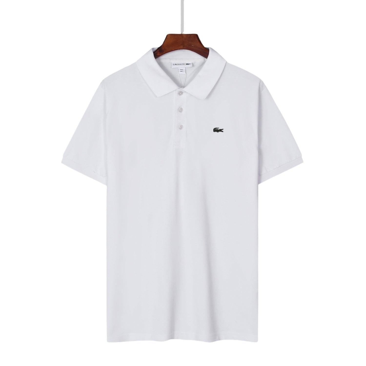 Lacoste White T-Shirt with Collar - Banlieue91