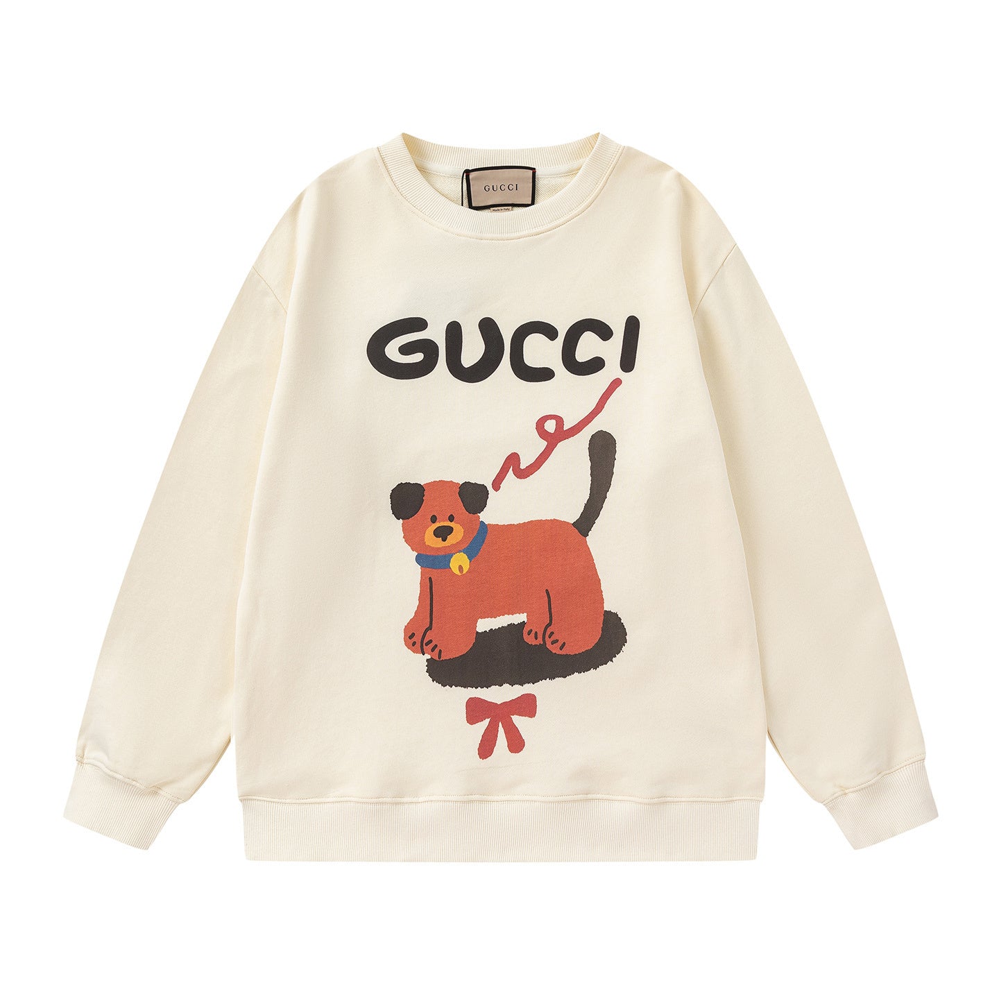 GUCCI Beige Cotton Jersey Sweatshirt New & Authentic