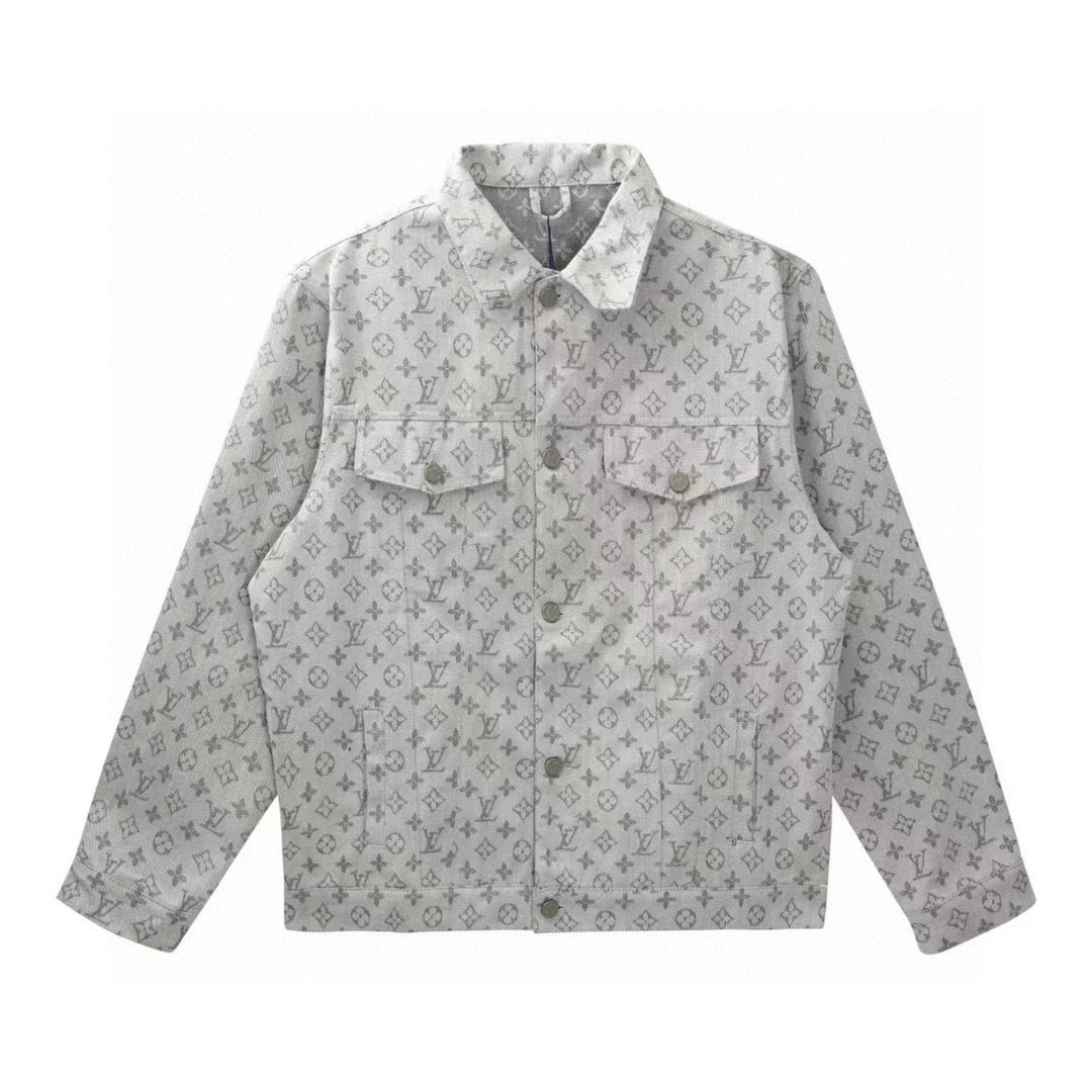 Louis Vuitton Monogram Denim Jacket Grey - Banlieue91