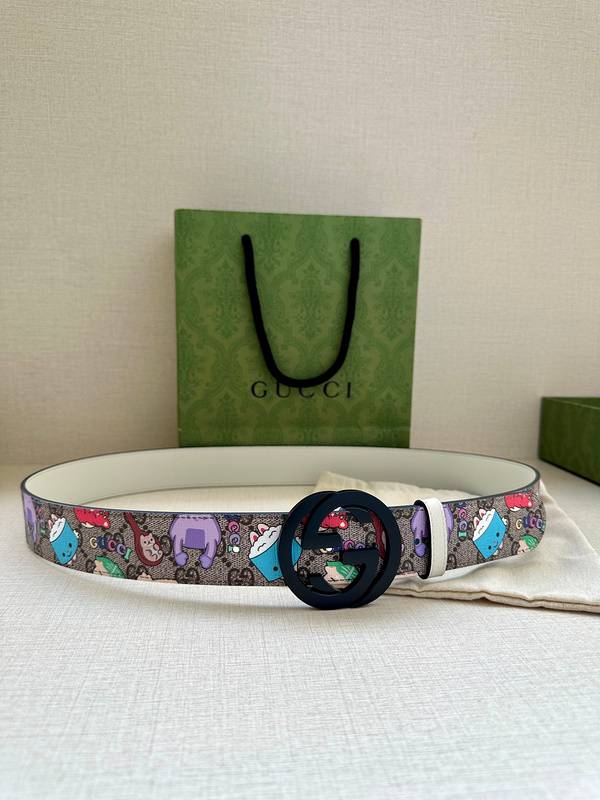 GUCCI Cartoon Print Logo Belt 'Multicolor' - Banlieue91