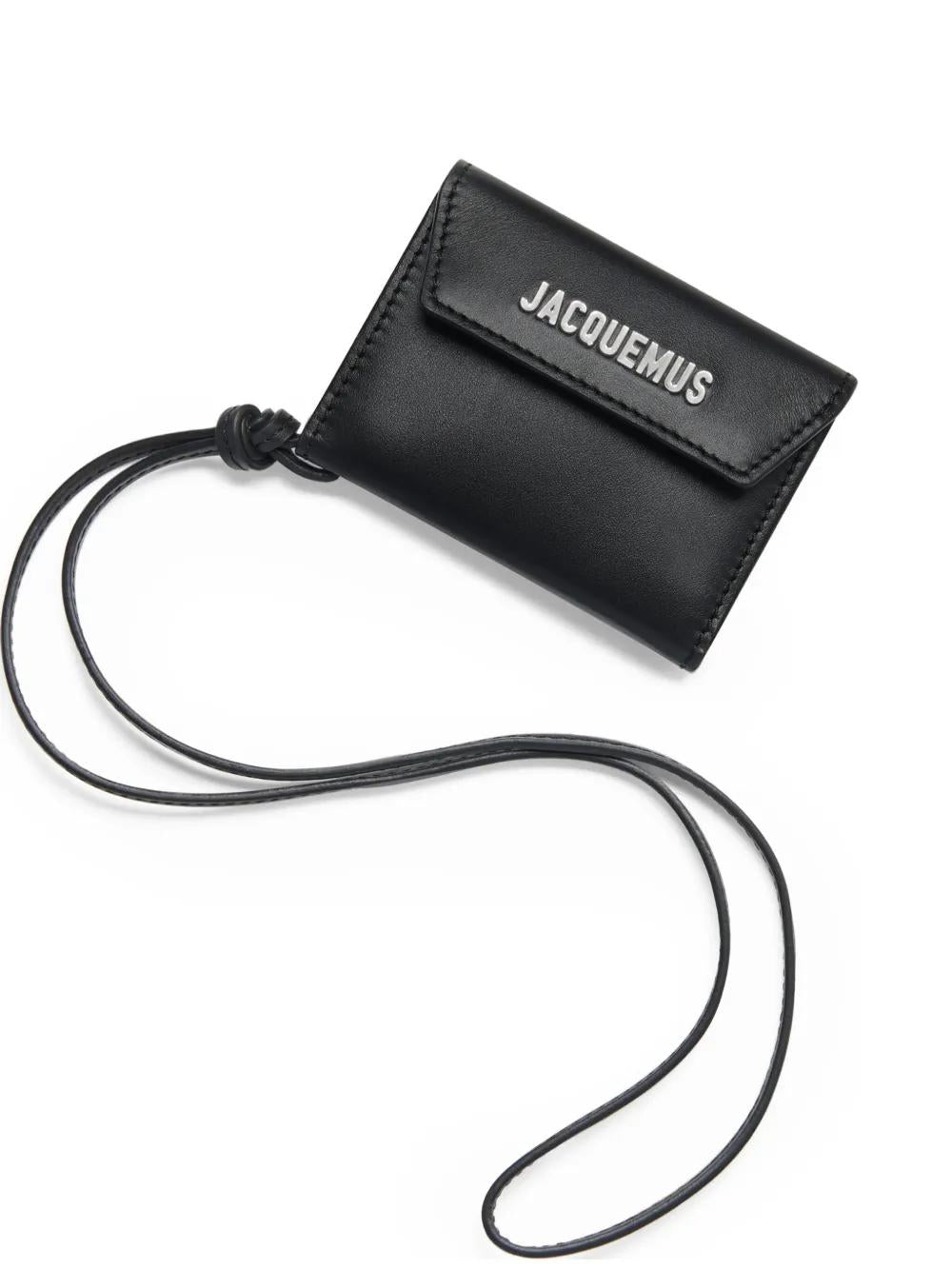 JACQUEMUS Leather Mini Wallet with Flap Closure - Banlieue91 -
