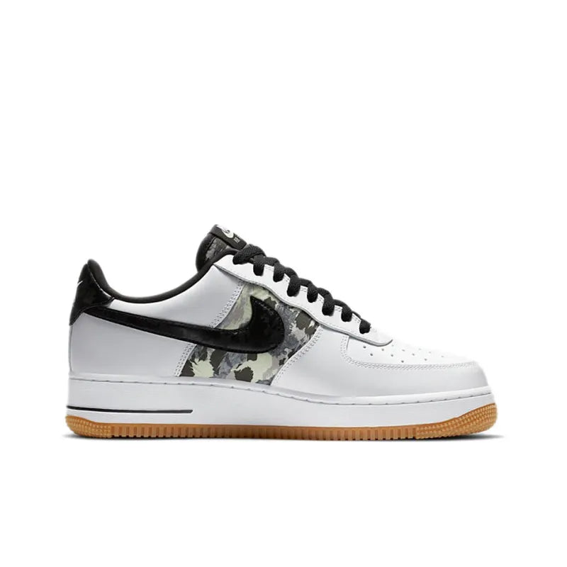 Nike Air Force 1 Low White Ripstop Camo Black Gum