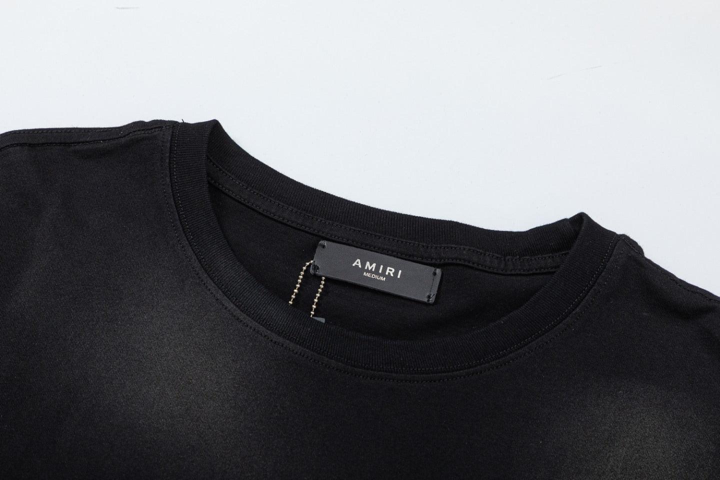 Amiri Lion Black T-Shirt Without Collar - Banlieue91