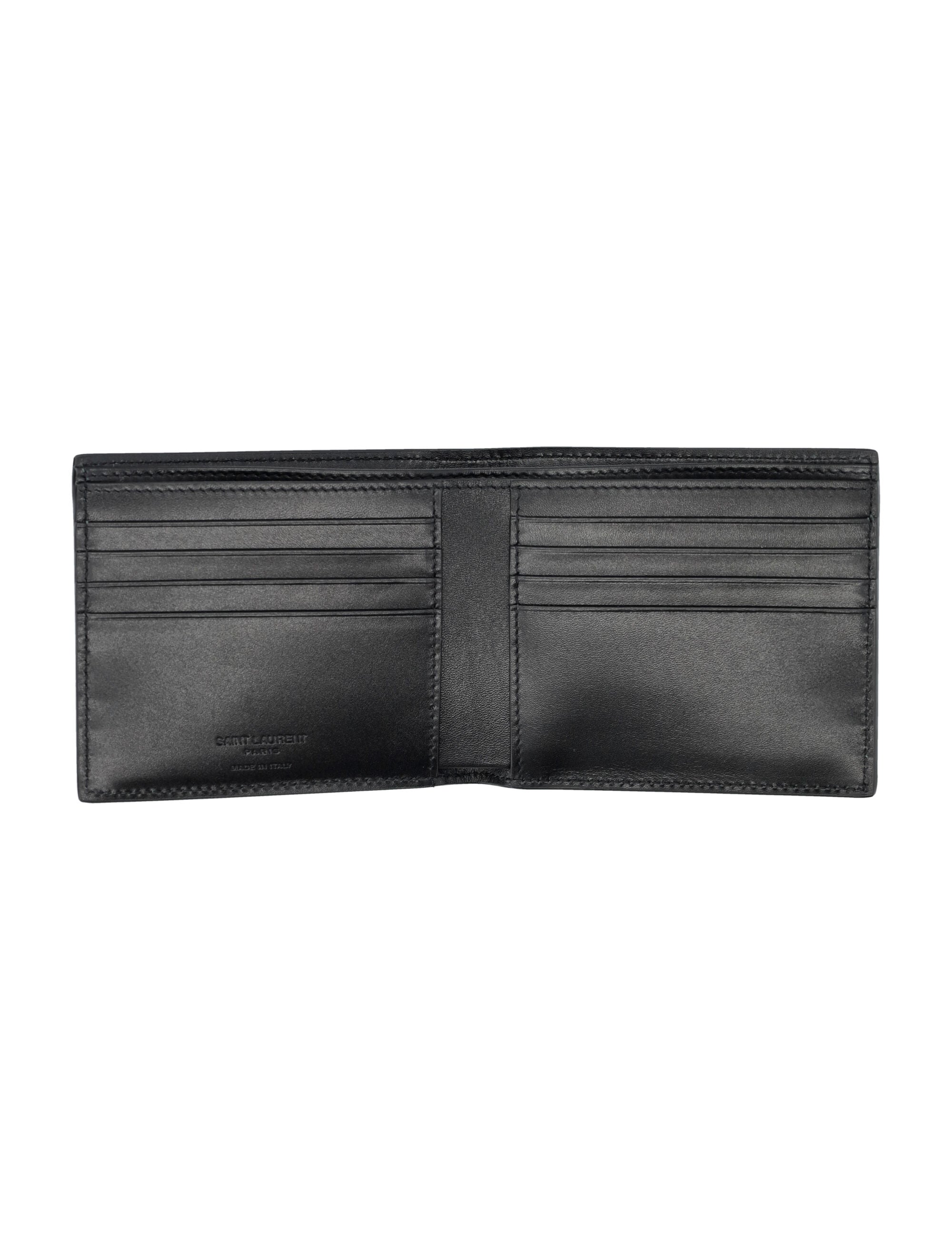 SAINT LAURENT East/West Mini Bi-Fold Wallet - FW25 - Banlieue91 -