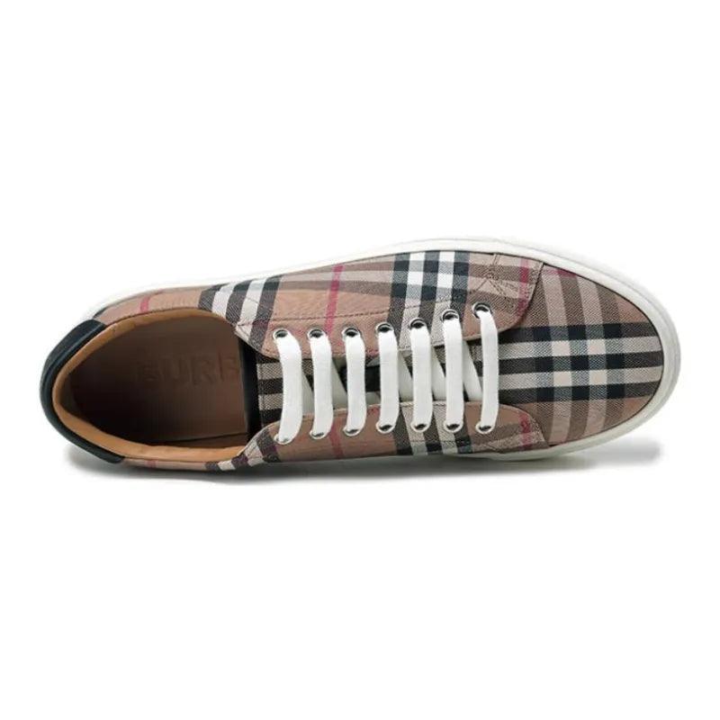 Burberry Check Print Low-Top Sneaker Dark Brown - Banlieue91 -