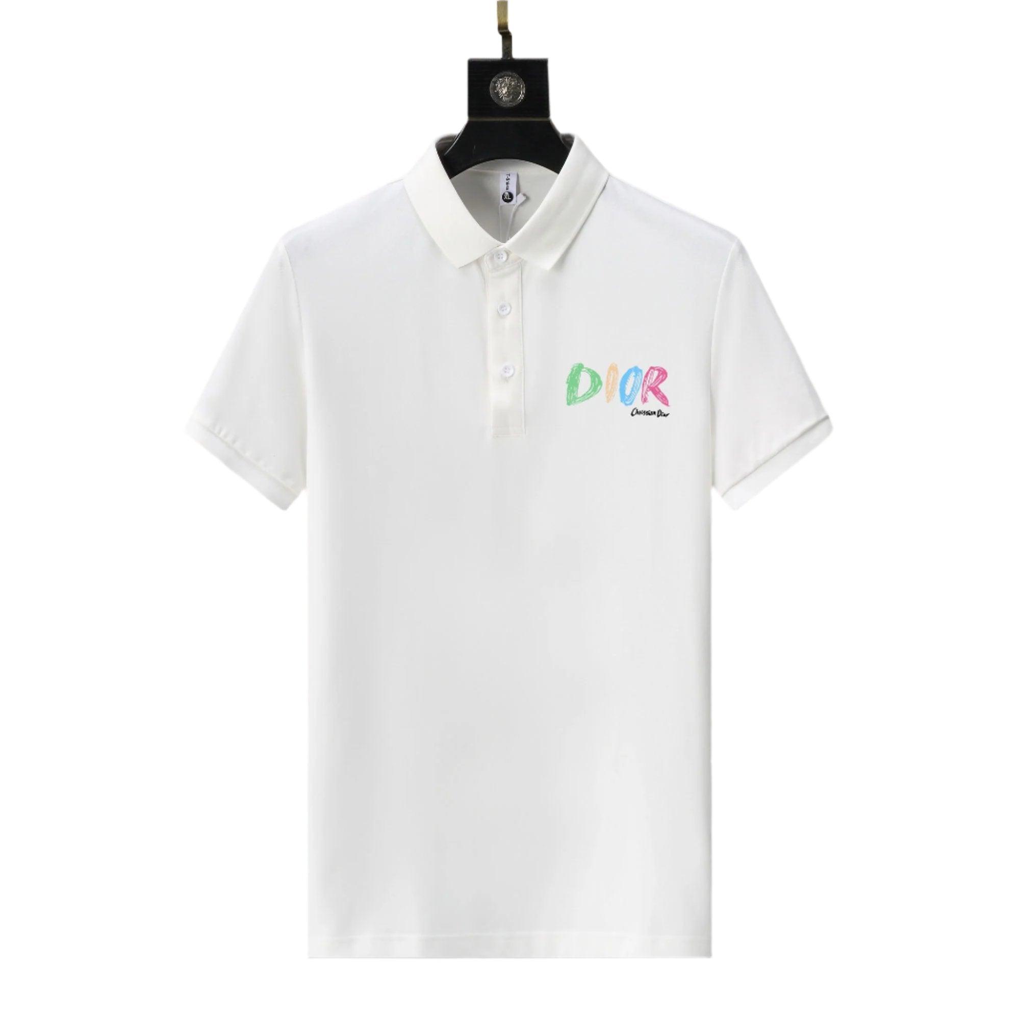 Dior White T-Shirt With Collar - Banlieue91